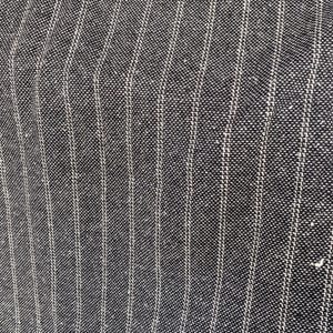 Black/ white novelty woven stripe 100% wool coating precut fabric 4yard