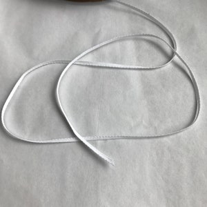 1/8&quot; White Cotton Twill Tape 1 yd/5 yd/10 yd