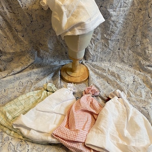Large Unfitted Men’s 18th Century Linen Work Cap