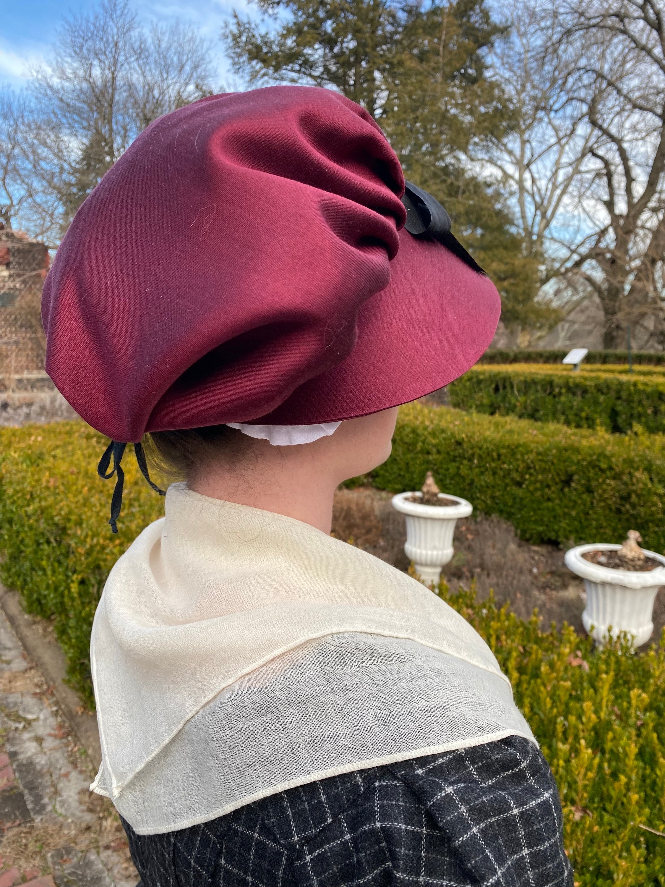 Wool Gauze Large Square Neck Handkerchief 18th Century Colonial