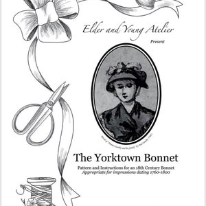 PDF Download Version Yorktown 18th Century Bonnet Pattern