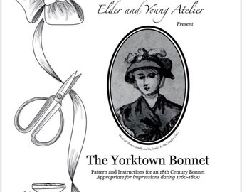 PDF Download Version Yorktown 18th Century Bonnet Pattern