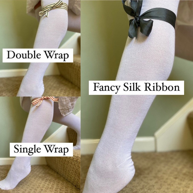 Adult Cotton Stockings and Garters Set 18th Century Colonial Etsy