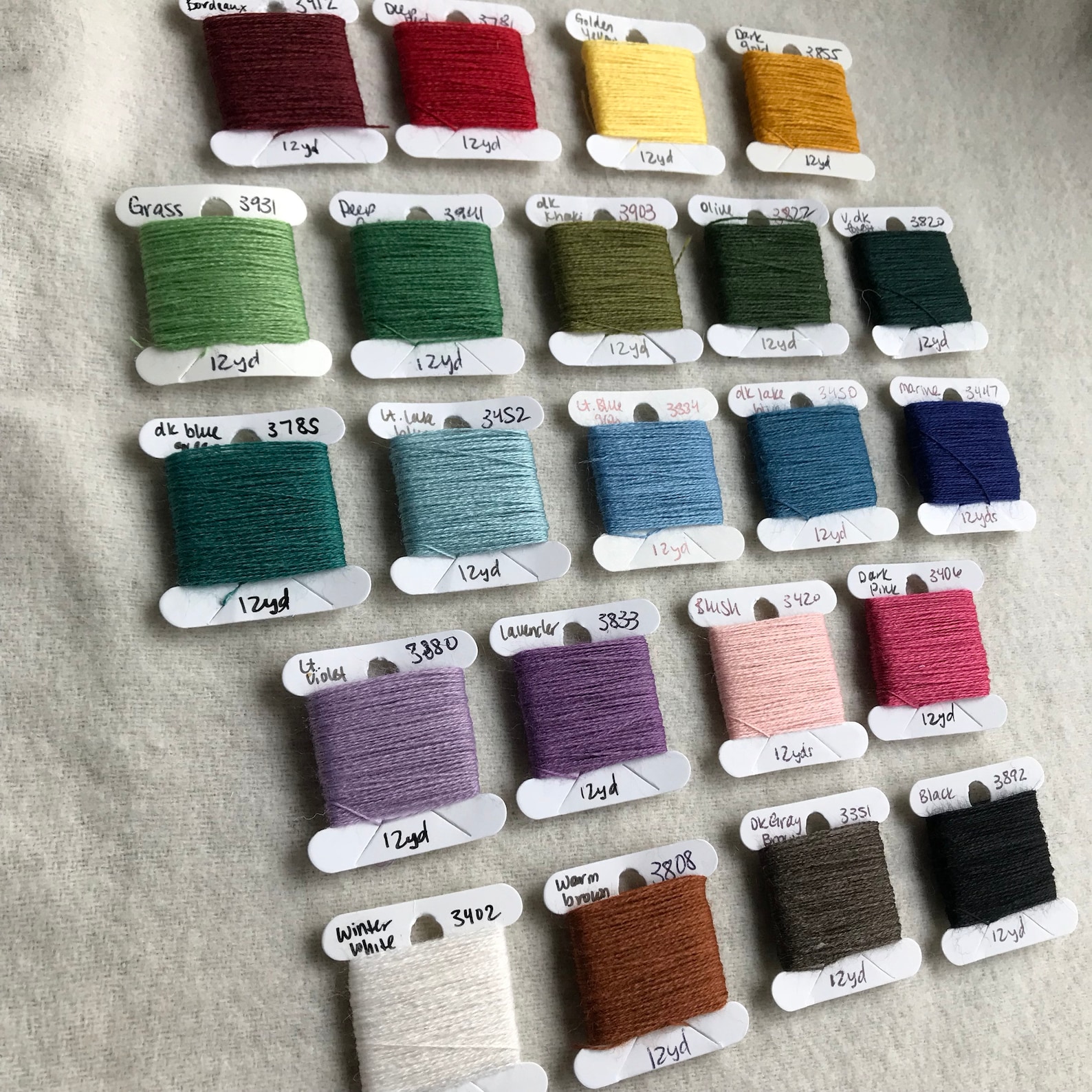 All 22 Colors of Wool Embroidery Thread Suitable for Fine | Etsy