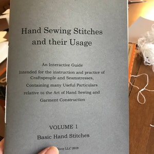 Hand Sewing Stitches and Their Usage Hand Bound Historically Inspired Paperback Folio Book