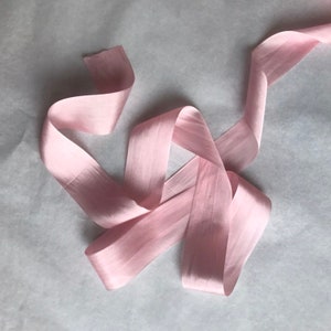 Petal Pink 1 3/8" wide 100% Silk Taffeta Ribbon