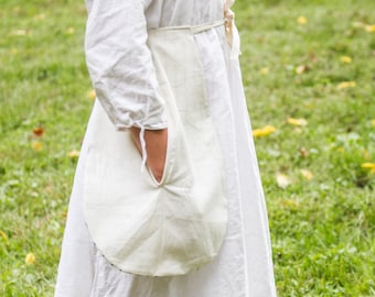 Linen or Homespun Double Pocket Historical Colonial Style