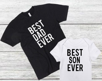 Best Dad Ever Father and Son Matching shirts fathers day gift dad and baby matching shirts father and son shirts daddy and baby shirts