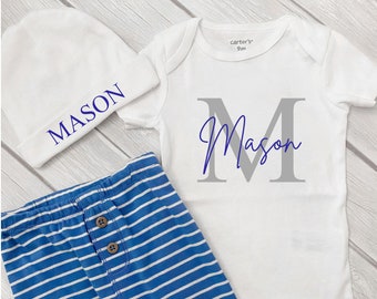 Personalized Baby Boy Outfit, Coming home outfit, boy coming home outfit, new born boy outfit, custom boy outfit, prince has arrived