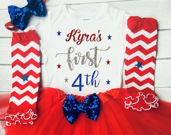 1st 4th of July outfit, first 4th of July, Girls 4th of July, Girls 4th of July outfits, Fourth July outfit, baby girl outfit