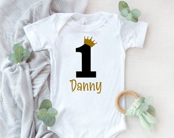 1st Birthday Boy Bodysuit/Tshirt, First birthday boy outfit , 1st birthday outfit, birthday prince, 1st bday tee boys