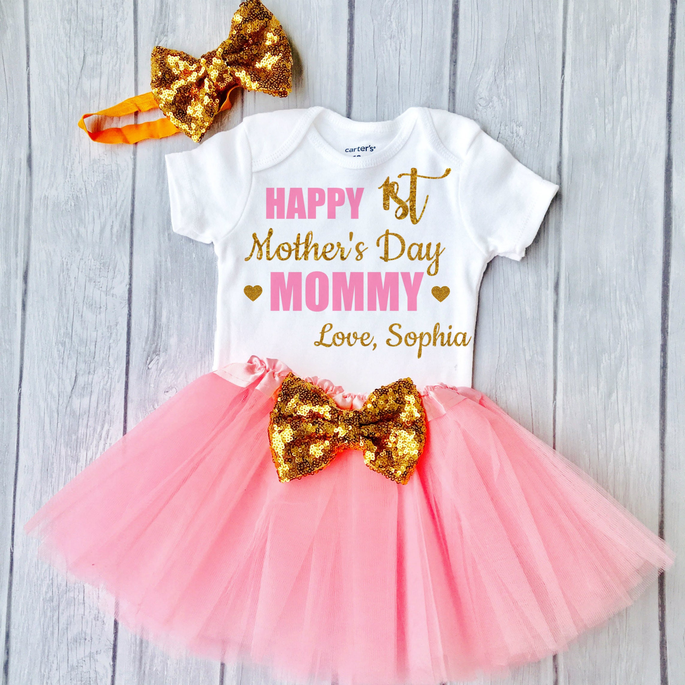 Happy 1st Mothers Day Mommy Personalized 1st Mothers Day Outfit