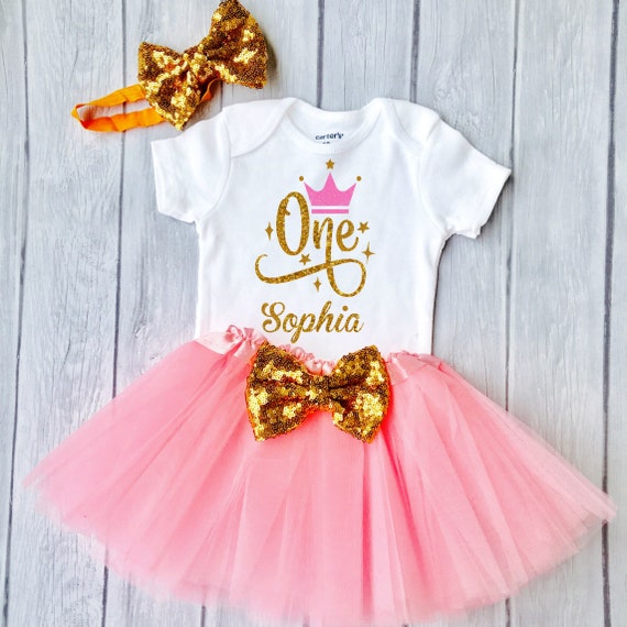 baby girl first bday outfit