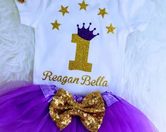 Lavender & gold 1st birthday,Twinkle little star One year old outfit 1st birthday outfit Baby girl 1st birthday princess