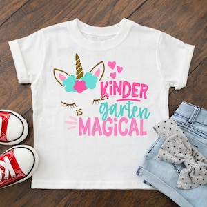 kindergarten shirt girl first day of kindergarten shirt kindergarten outfit shirt girls back to school shirt unicorn shirt