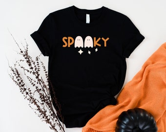 Spooky Halloween Shirt, Girls' Halloween Shirt, Spooky Toddler Tee, Baby Girl Halloween T-shirt, Spooky Shirt for Girls, Halloween Bodysuit