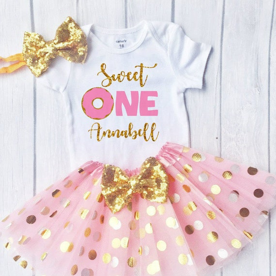 donut first birthday outfit girl