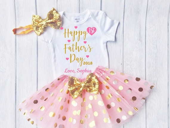 Baby girl first fathers day best sale outfit