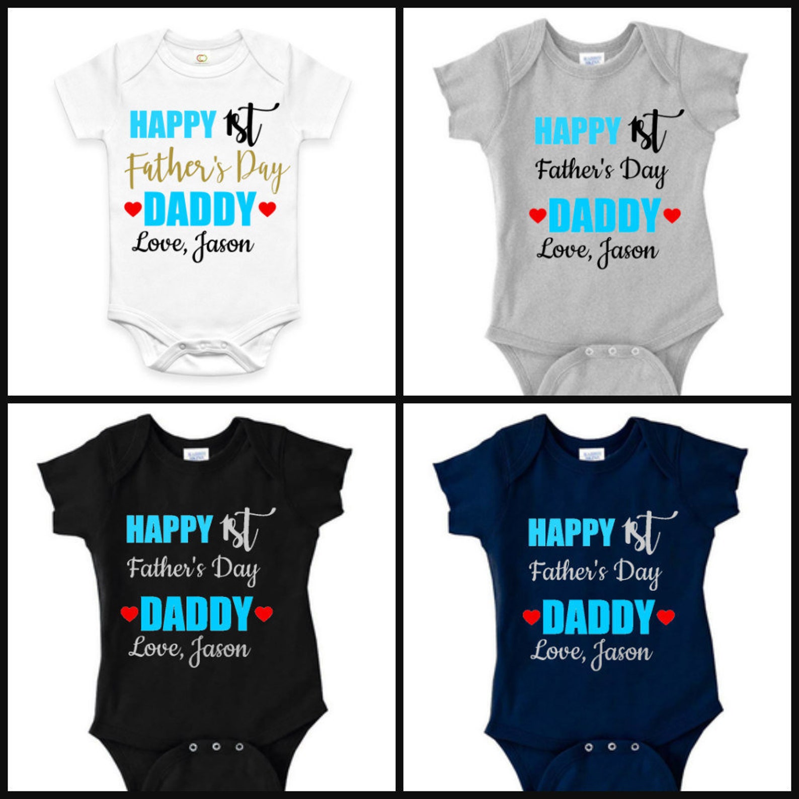 1st Fathers Day 1st Father's Day Outfit Baby Boy Etsy