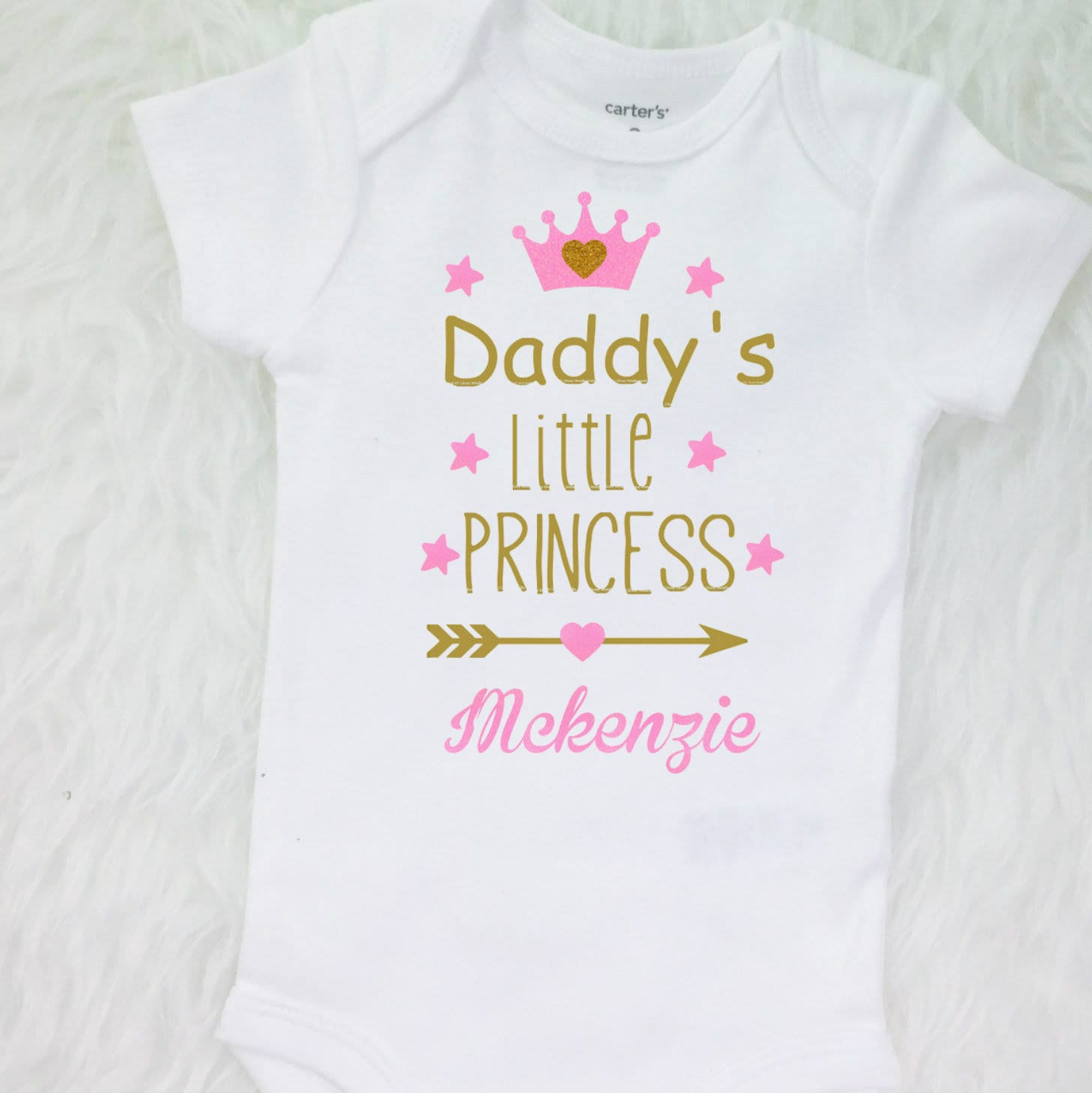 daddy little princess dress Daddy's Princess Has Arrived Embroidered Newborn Gown  Tutu Spoiled