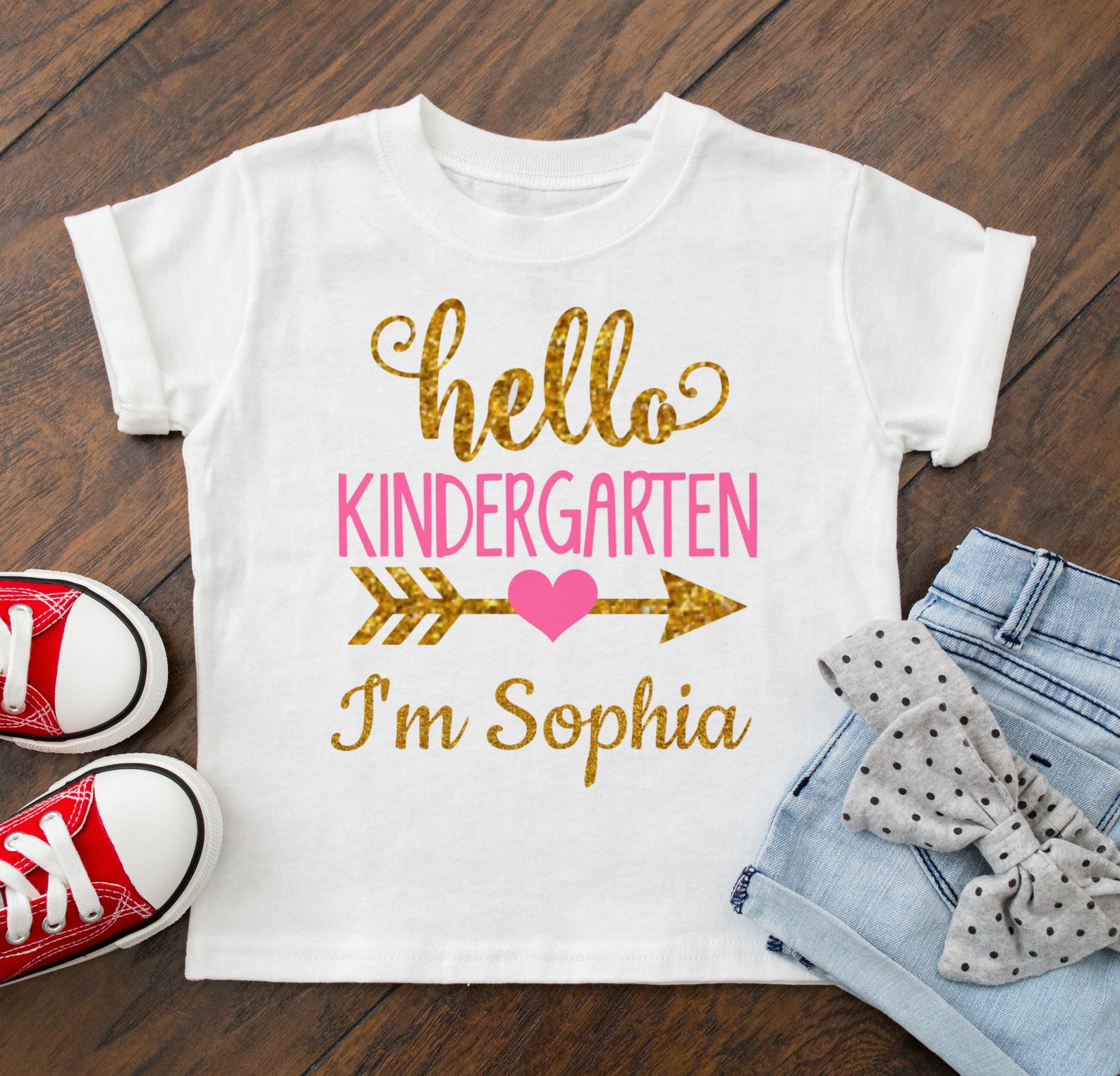 Girls Kindergarten Shirt Back to School Shirt First Day of School Shirt ...