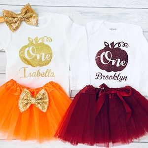 Pumpkin 1st Birthday Outfit Girl, First Birthday Outfit , Pumpkin One, Fall First Birthday, 1st Birthday Girl Dress ( PBD)