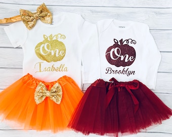 Pumpkin 1st Birthday Outfit Girl, First Birthday Outfit , Pumpkin One, Fall First Birthday, 1st Birthday Girl Dress ( PBD)