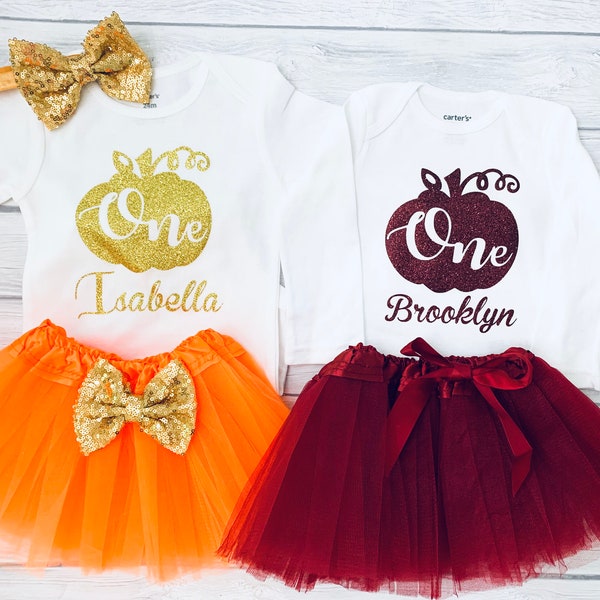 Pumpkin 1st Birthday Outfit Girl, First Birthday Outfit , Pumpkin One, Fall First Birthday, 1st Birthday Girl Dress ( PBD)