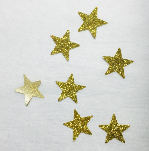 DIY Glitter Stars Iron on Appliques Gold Glitter Clovers 1 DIY Silver  Glitter for Clothes Accessories Iron on Patch 