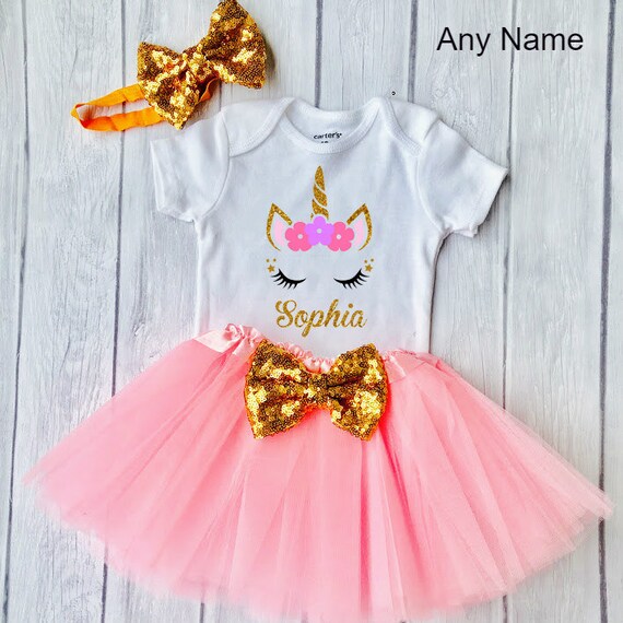 Baby unicorn birthday outfit best sale