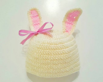 Baby bunny hat,crochet bunny hat,newborn bunny hat,baby rabbit hat,animal crochet hat,bunny crochet hat,baby photo prop,newborn easter hat