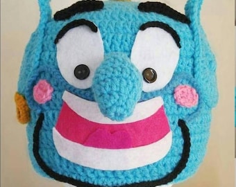 Genie, Genie Aladdin hat, Genie crochet hat costume, disney crochet hat,baby to adult disney Genie crochet costume,Disney Genie hat,wig hat