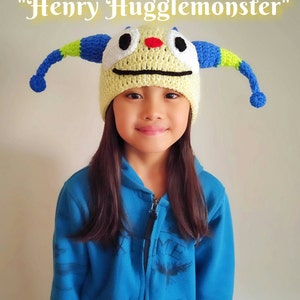 Henry hugglemonster hat, henry hugglemonster costume,henry crochet hat,Disney monster crochet hat,disney crochet hat,crochet character hat