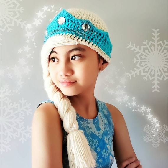エルサの帽子、エルサのアナと雪の女王の帽子、エルサのかぎ針編みの
