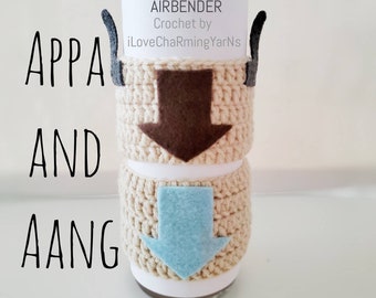 Appa, Aang, Avatar The Last Airbender, Appa cup cozy, Appa cup holder, Aang tumbler holder, Appa tumbler holder, anime cup cozy, cup cozy