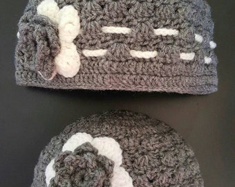 Grey gray crochet hat, gray grey hat,gray grey beanie,girls gift hat women gift, baby girls hat, winter crochet hat, gray hat,women gray hat