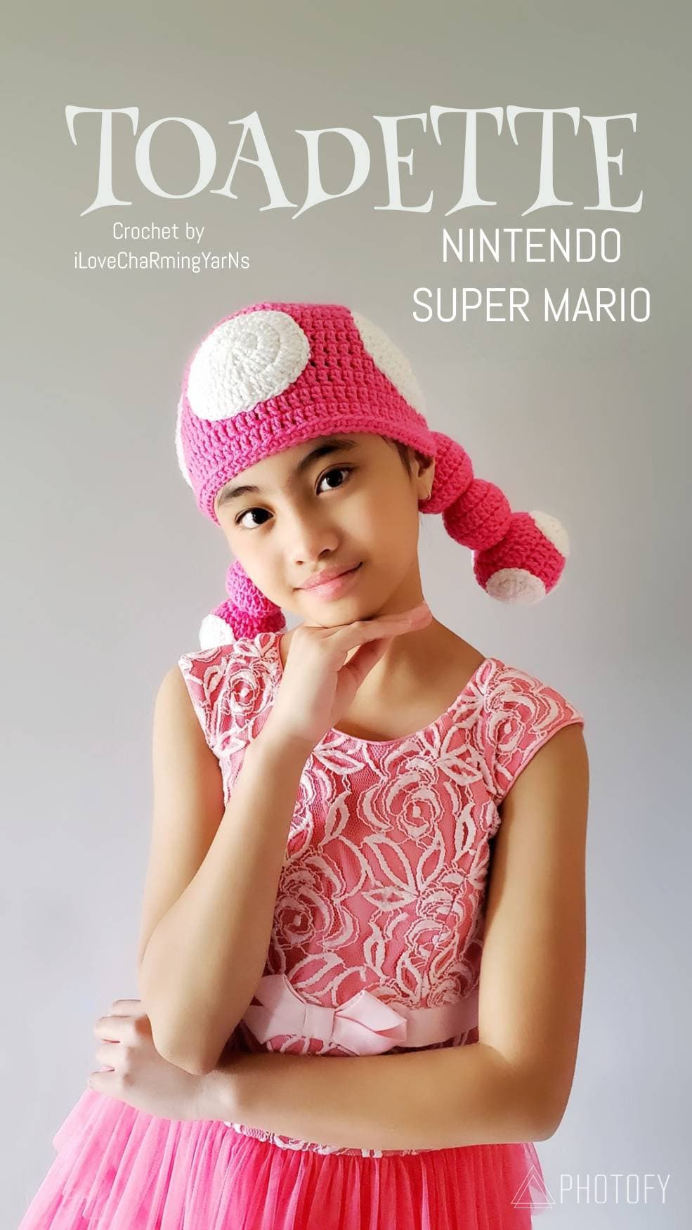 Super Mario Bros Toad Toadette Champignon Crochet Bonnet Nouveau-Né Bébé  Enfant En Bas Âge Enfant Adolescent Adulte Photo Prop Costume D'Halloween -   France