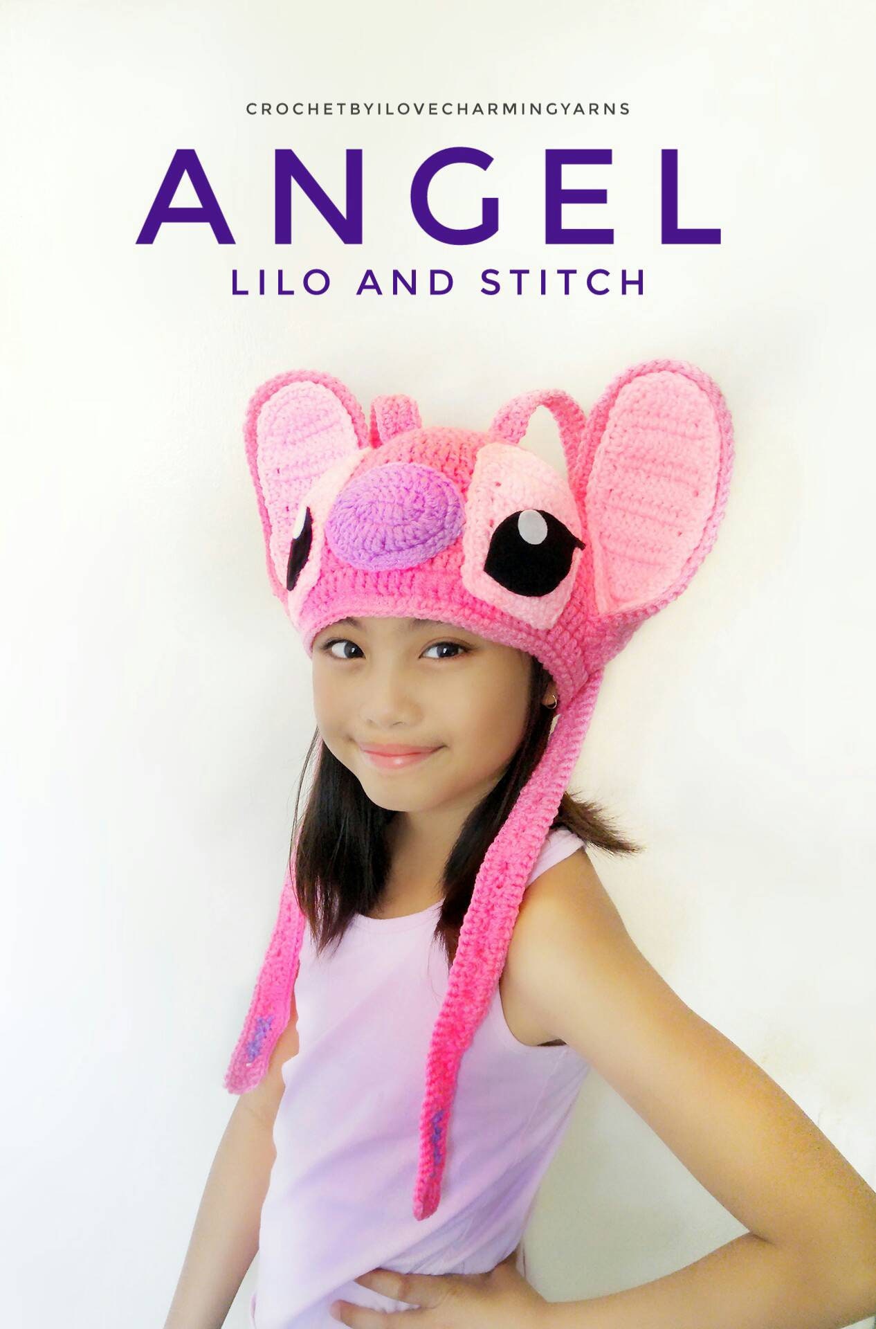 Angel Lilo and Stitch Hat, Stitch Hat, Stitch Angel Crochet Hat, Disney  Hat, Pink Stitch Costume, Angel Costume, Angel Hat, Pink Costume Hat 