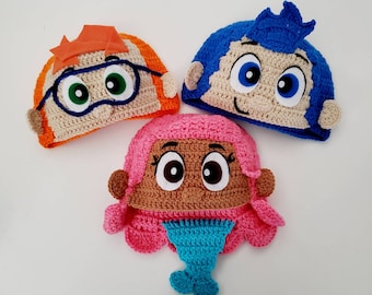 Bubble Guppies, bubble guppies hat, Gil beanie hat, Molly beanie hat, Nonny beanie hat, Oopa beanie hat bubble guppies costume, kids costume