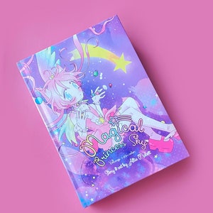 Magical Princess Sky hardcover manga in color original self published indie comic book omnibus series Volumes 1-5 magical girl scifi