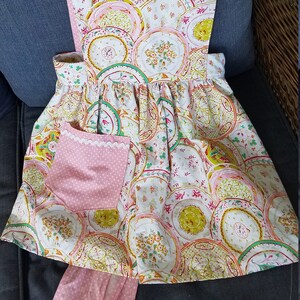 Apron with Fancy Tea Plates