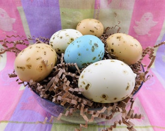 Vintage Easter Eggs: Farmhouse Kitchen & Spring Decor - Painted Faux Decorative Eggs for Holiday