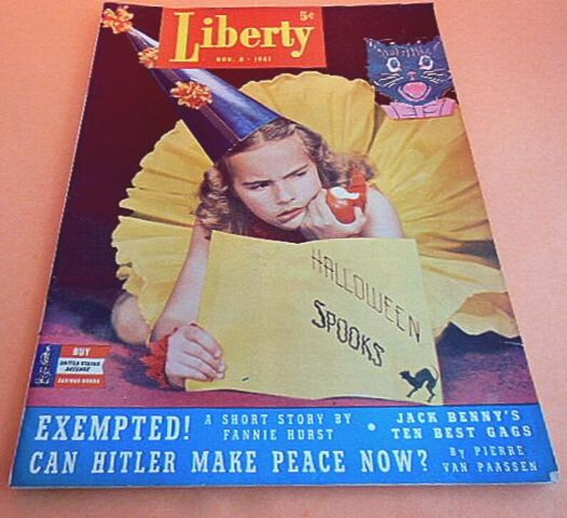 Vintage Magazine, Vintage Liberty Magazine, Collectible Military Magazine, WWII Short Stories, Jack Benny, Vintage Ephemera image 2