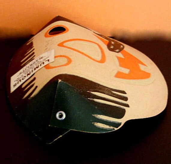 Vintage Luminous Masklite Mask, Child's Hobo Mask… - image 7