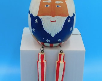 Vintage Uncle Sam, Uncle Sam Shelf Sitter, Vintage Farmhouse Uncle Sam, Primitive Americana
