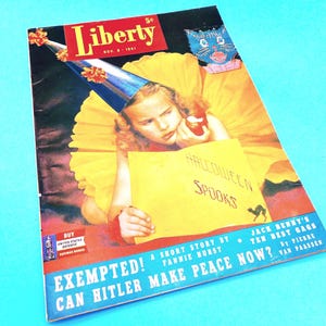 Vintage Magazine, Vintage Liberty Magazine, Collectible Military Magazine, WWII Short Stories, Jack Benny, Vintage Ephemera image 9