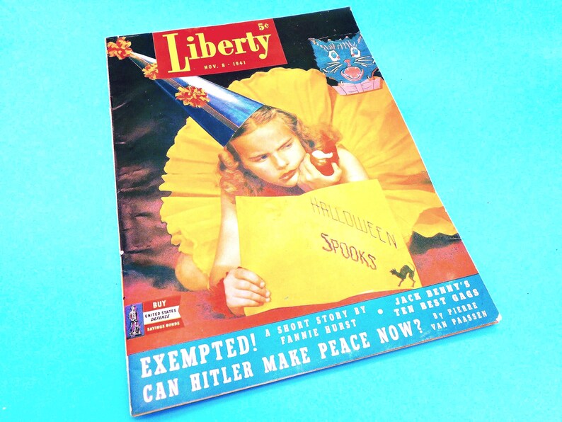 Vintage Magazine, Vintage Liberty Magazine, Collectible Military Magazine, WWII Short Stories, Jack Benny, Vintage Ephemera image 9