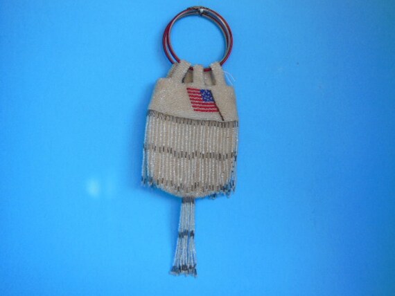 Vintage Reticule Purse, Rare Military Sweetheart … - image 1