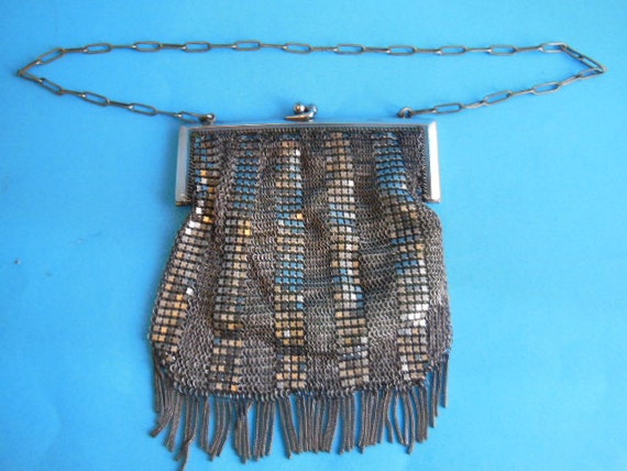 Vintage Victorian German Silver Handbag, Silver M… - image 1