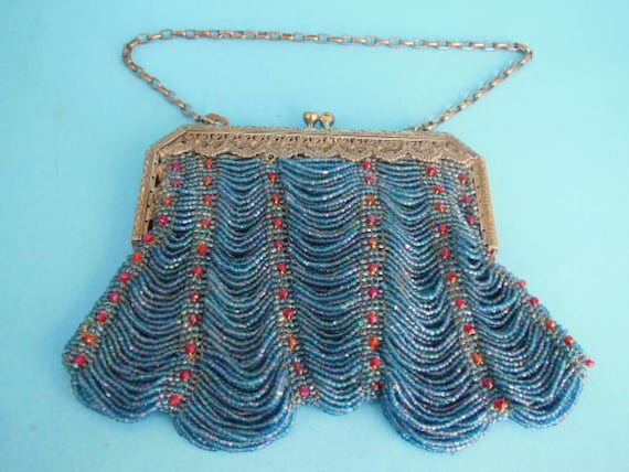 Victorian Purse, Vintage Beaded Purse, Victorian B